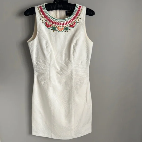 Laundry By Shelli Segal | Dresses | Embroidered White Dress | Poshmark